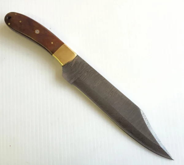 Custom Bowie Knife Damascus Steel With Walnut Wood Handle BK 65 2