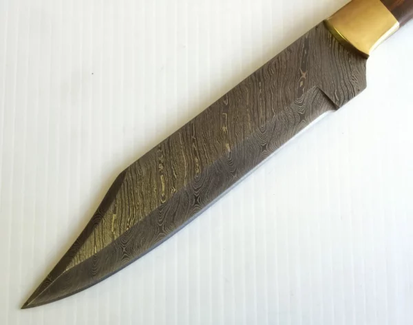 Custom Bowie Knife Damascus Steel With Walnut Wood Handle BK 65 3