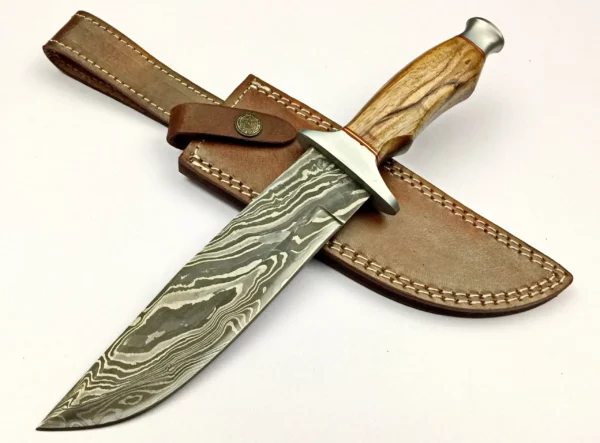 Custom Bowie Knife With Walnut Wood Handle Bk 47 1