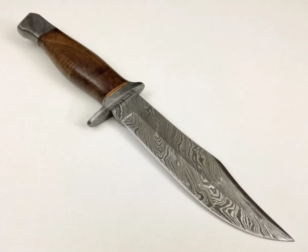 Custom Bowie Knife with Damascus Guard Walnut Wood Handle BK 68 1
