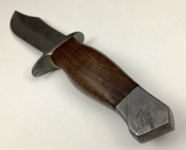 Custom Bowie Knife with Damascus Guard Walnut Wood Handle BK 68 3