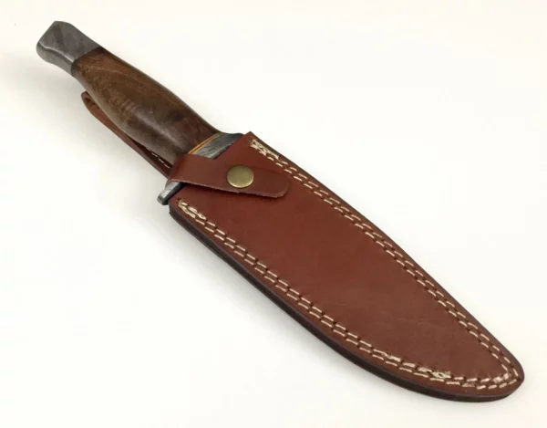 Custom Bowie Knife with Damascus Guard Walnut Wood Handle BK 68 4