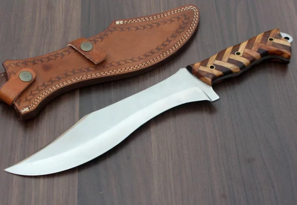 Custom Hand Made D2 Steel Beautiful Combination Wood Hunting Bowie Knife BK 2 2