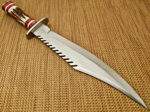 Custom Hand Made D2 Steel Hunting Bowie Knife with Stag Horn Handle BK 20 2