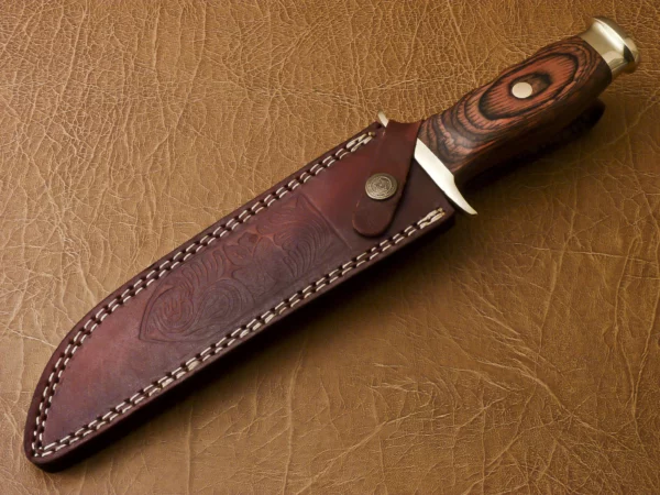 Custom Hand Made D2 Steel Hunting Knifes with Amazing Wood Handle BK 26 10