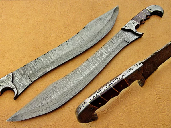 Custom Hand Made Damascus Steel Beautiful Bowie Knife BK 38 1