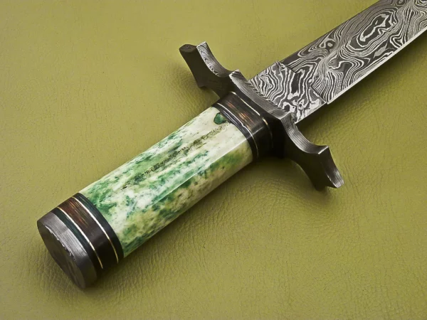Custom Hand Made Damascus Steel Beautiful Dagger Knife with Camel Bone Handle DK 13 5
