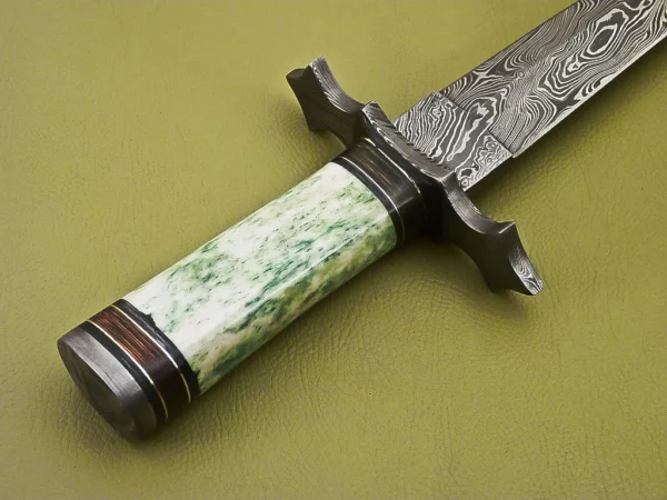 Custom Hand Made Damascus Steel Beautiful Dagger Knife with Camel Bone Handle DK 13 6
