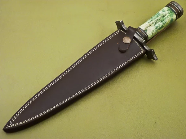 Custom Hand Made Damascus Steel Beautiful Dagger Knife with Camel Bone Handle DK 13 7