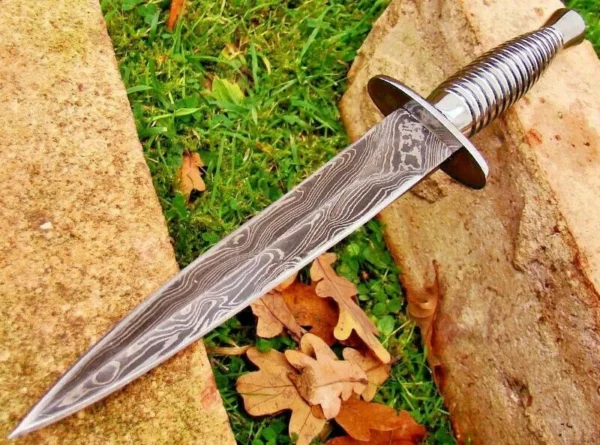 Custom Hand Made Damascus Steel Beautiful Dagger Knife with Damascus Handle DK 10 1