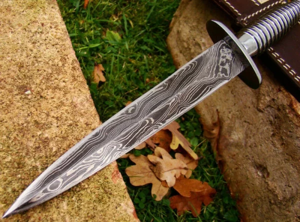Custom Hand Made Damascus Steel Beautiful Dagger Knife with Damascus Handle DK 10 3