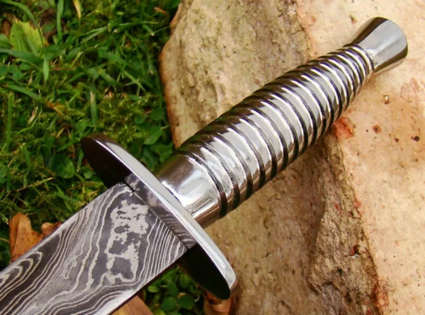 Custom Hand Made Damascus Steel Beautiful Dagger Knife with Damascus Handle DK 10 5