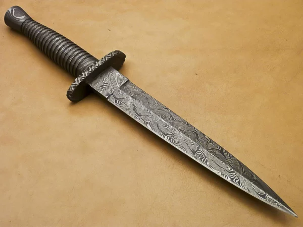 Custom Hand Made Damascus Steel Beautiful Dagger Knife with Damascus Handle DK 6 3