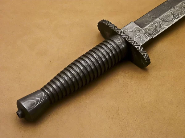Custom Hand Made Damascus Steel Beautiful Dagger Knife with Damascus Handle DK 6 4