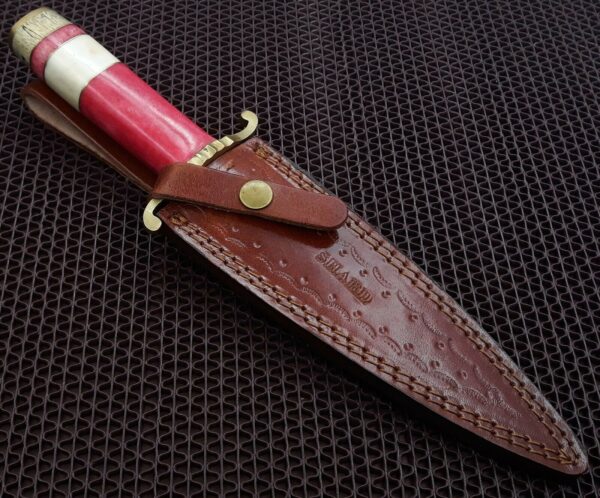 Custom Hand Made Damascus Steel Beautiful Dagger Knife with Wood Bone Handle DK 11 8