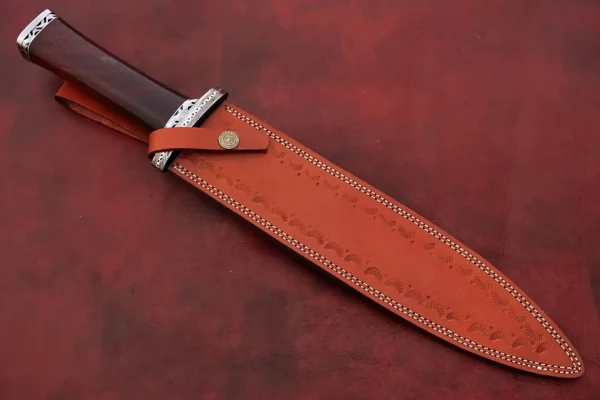 Custom Hand Made Damascus Steel Beautiful Dagger Knife with Wood Handle DK 9 8