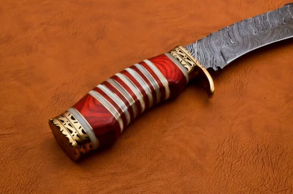 Custom Hand Made Damascus Steel Beautiful Hunting Bowie Knife BK 22 3 2 1