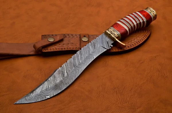 Custom Hand Made Damascus Steel Beautiful Hunting Bowie Knife BK 22 7 2