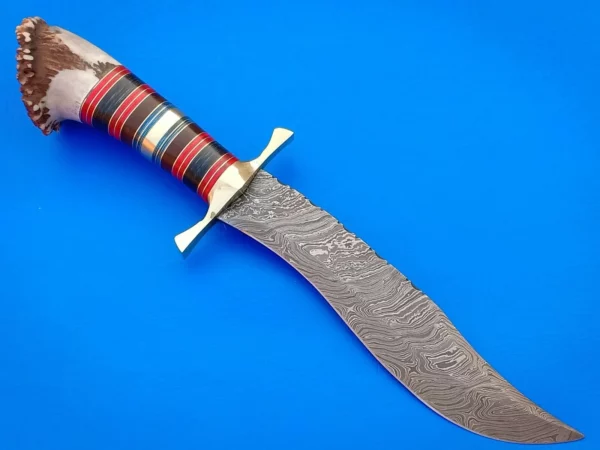 Custom Hand Made Damascus Steel Bowie Knife BK 21 1