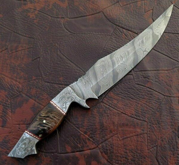 Custom Hand Made Damascus Steel Hunting Bowie Knife BK 29 2