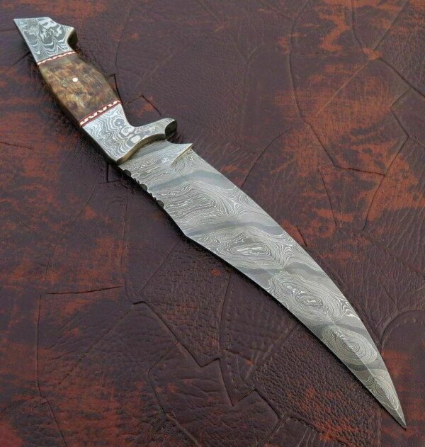 Custom Hand Made Damascus Steel Hunting Bowie Knife BK 29 5