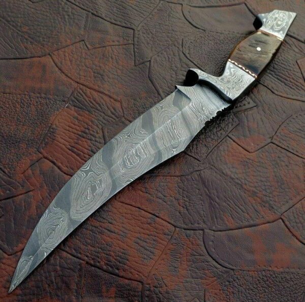 Custom Hand Made Damascus Steel Hunting Bowie Knife BK 29 7
