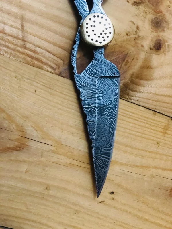 Custom Hand Made Damascus Steel Leaf Style Hunting Pocket Knife With Damascus Steel Handle Fk 68 2