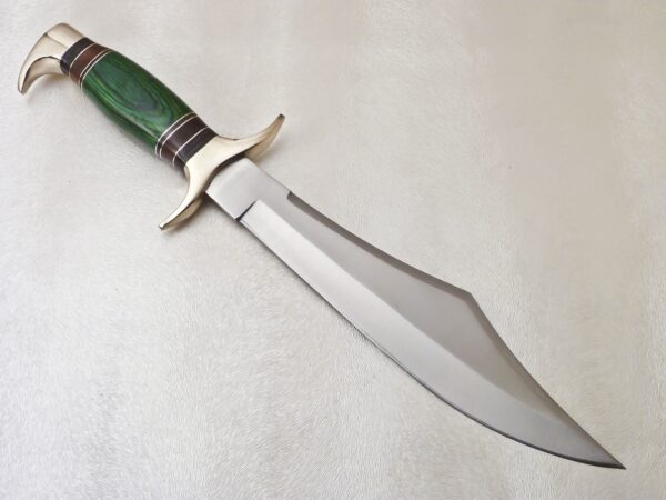 Custom Handmade D2 Stainless Steel Hunting Bowie Knife With Colored WOod Handle BK 18 1 2