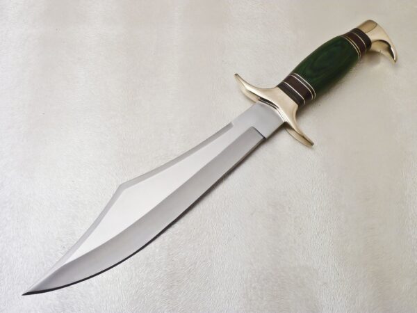 Custom Handmade D2 Stainless Steel Hunting Bowie Knife With Colored WOod Handle BK 18 1 3