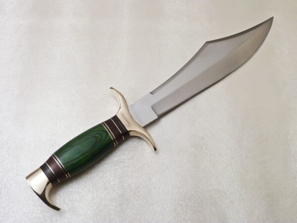 Custom Handmade D2 Stainless Steel Hunting Bowie Knife With Colored WOod Handle BK 18 4 1
