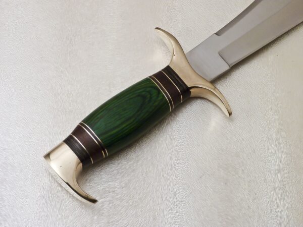 Custom Handmade D2 Stainless Steel Hunting Bowie Knife With Colored WOod Handle BK 18 7 3 3