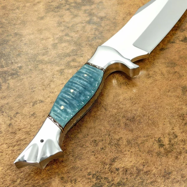 Custom Handmade D2 Steel Fish Style Amazing Hunting Bowie Knife BK 30 3