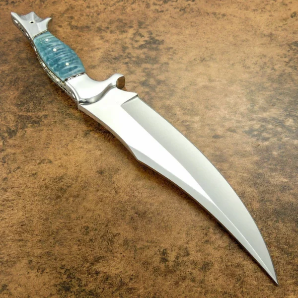 Custom Handmade D2 Steel Fish Style Amazing Hunting Bowie Knife BK 30 7