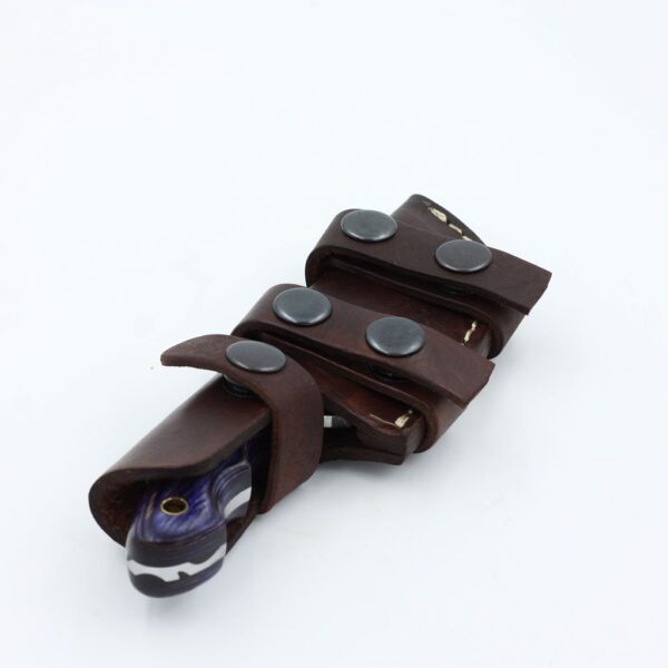 Custom Handmade Damascus Steel Amazing Tracker with Purple Wood Handle TK 1 3