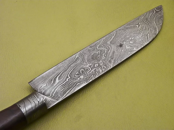 Custom Handmade Damascus Steel Chef Knife with Dark Rose Wood Handle CK 12 6