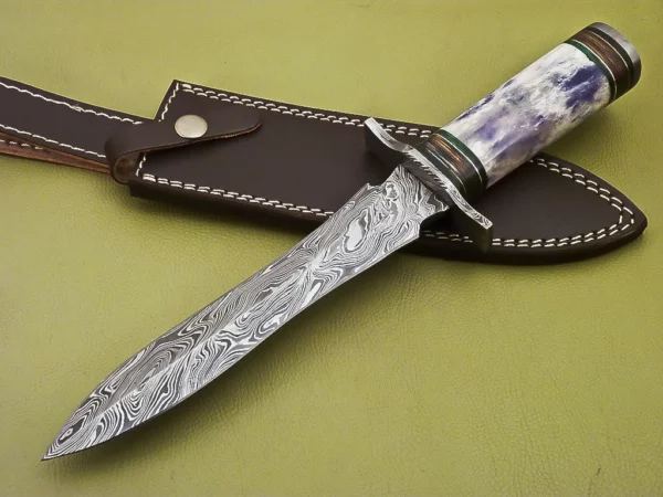 Custom Handmade Damascus Steel Hunting Dagger Knife DK 19 2