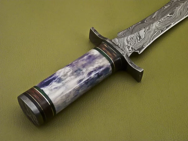Custom Handmade Damascus Steel Hunting Dagger Knife DK 19 5