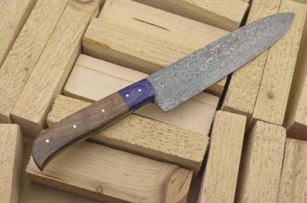 Custom Handmade Damascus Steel Hunting Kitchen Knife with Wooden Handle CK 9 2