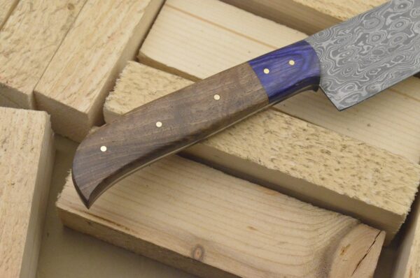 Custom Handmade Damascus Steel Hunting Kitchen Knife with Wooden Handle CK 9 3
