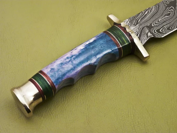 Custom Handmade Damascus Steel Hunting Knife with Amazing Bone Handle HK 12 6