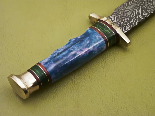 Custom Handmade Damascus Steel Hunting Knife with Amazing Bone Handle HK 12 7