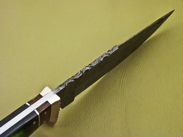 Custom Handmade Damascus Steel Hunting Knife with Beautiful Bone Handle HK 11 5