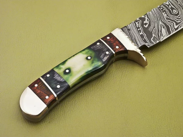 Custom Handmade Damascus Steel Hunting Knife with Beautiful Bone Handle HK 11 6