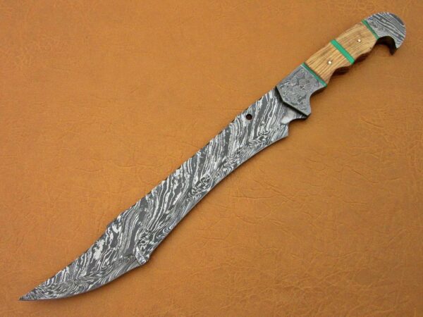 Custom Handmade Damascus Steel Hunting Knife with Beautiful Wooden Handle HK 21 7