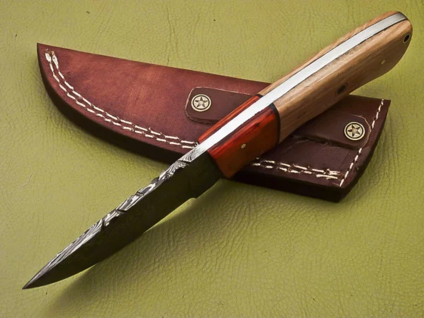 Custom Handmade Damascus Steel Skinner Knife SK 4 6