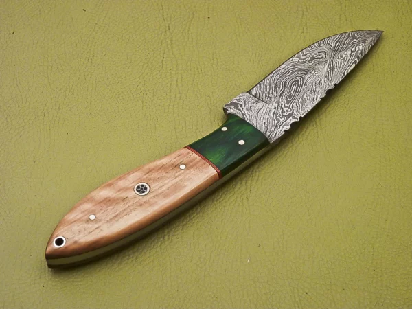 Custom Handmade Damascus Steel Skinner Knife SK 7 5