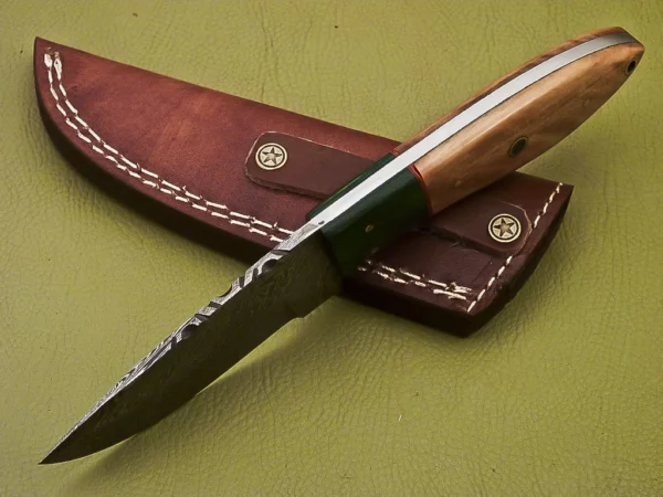 Custom Handmade Damascus Steel Skinner Knife SK 7 6