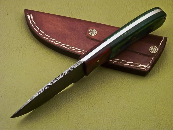Custom Handmade Damascus Steel Skinner Knife SK 8 6