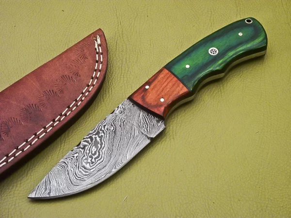 Custom Handmade Damascus Steel Skinner Knife SK 8 9