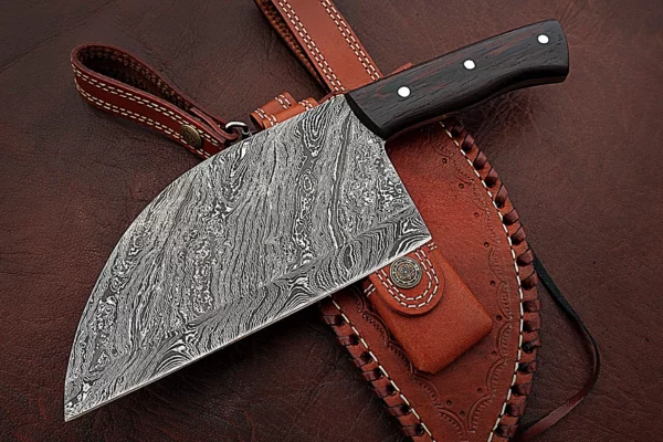 Custom Handmade Damascus Steel Stunning Hunting Cleaver CK 11 4